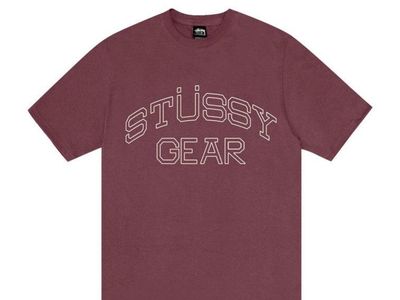 Stussy Gear Short Sleeve T-Shirt - Red - Size XL - Cotton