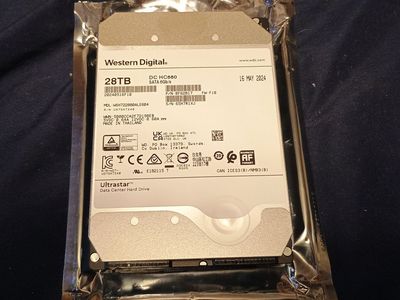 Western Digital Ultrastar 28TB Data Center Hard Drive DC HC680 0F62817 May 2024
