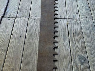 Extra Large Antique Ice-Saw 6'4