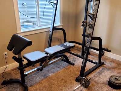Olympic weight set with rack