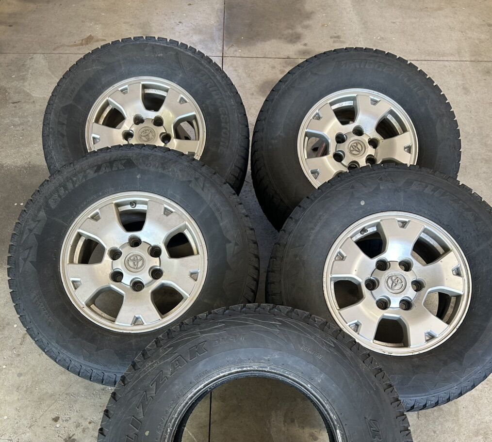Blizzaks On Rims - Tacoma