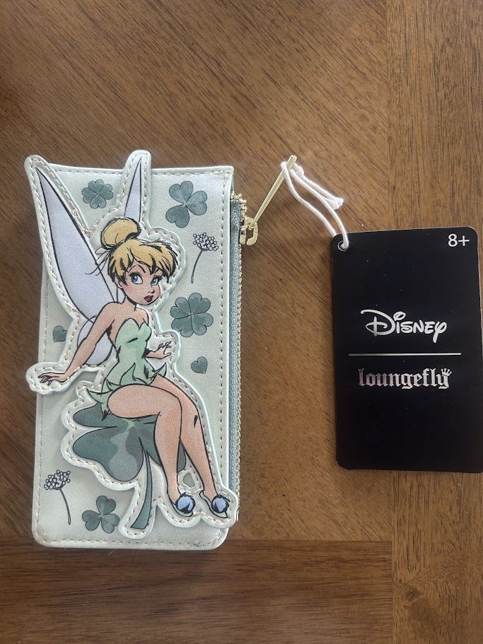 LOUNGEFLY DISNEY TINKER BELL LARGE CARD HOLDER
