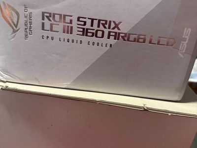 ASUS ROG Strix LC III 360 ARGB LCD CPU Liquid Cooler (White) - New/Open Box $180.00