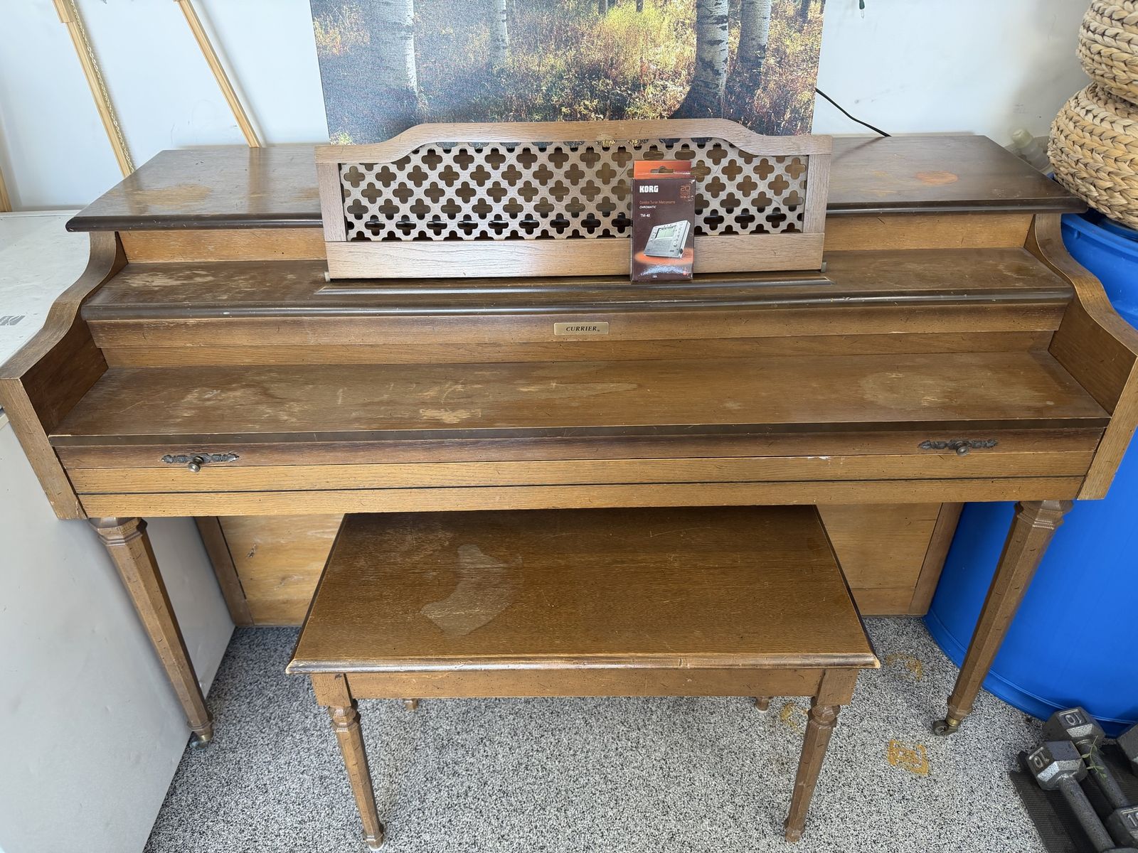 Upright Currier piano.  FREE. Come get it.