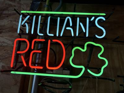 Vintage Killian’s Irish red neon sign