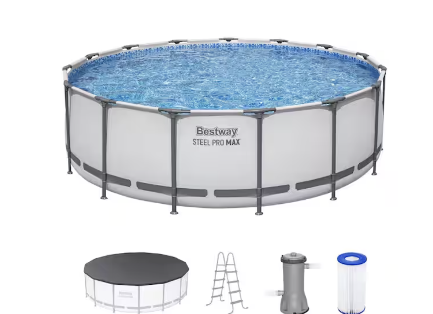 New in Box Steel Pro MAX 15 ft. Round 48 in. Deep Above Ground Pool Set