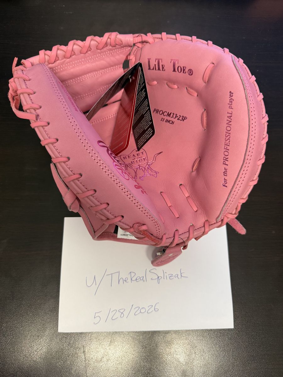 Rawlings Heart of the Hide Catchers Mitt Mother's Day Pink Monochrome
