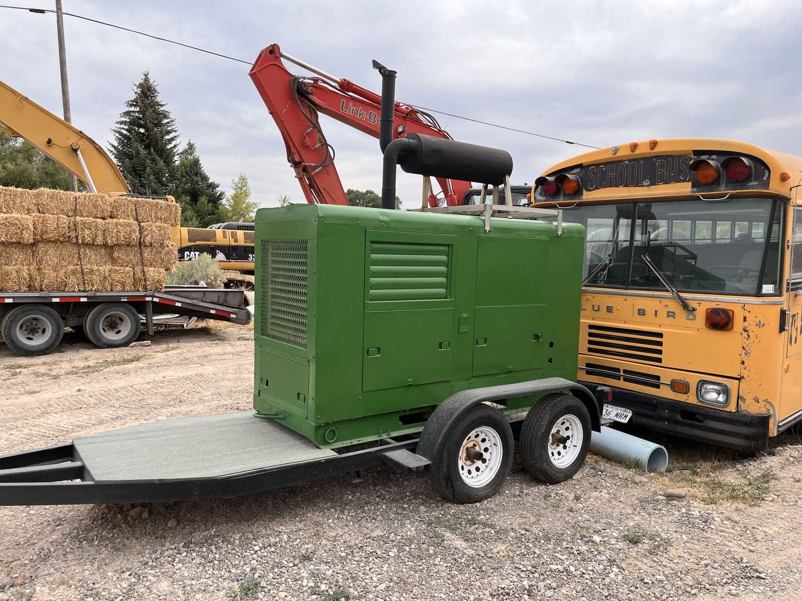 KATO 60 kw 120/208, 240/416 vac 3 phase Industrial Diesel Generator on Trailer - Heavy Duty Power Solution