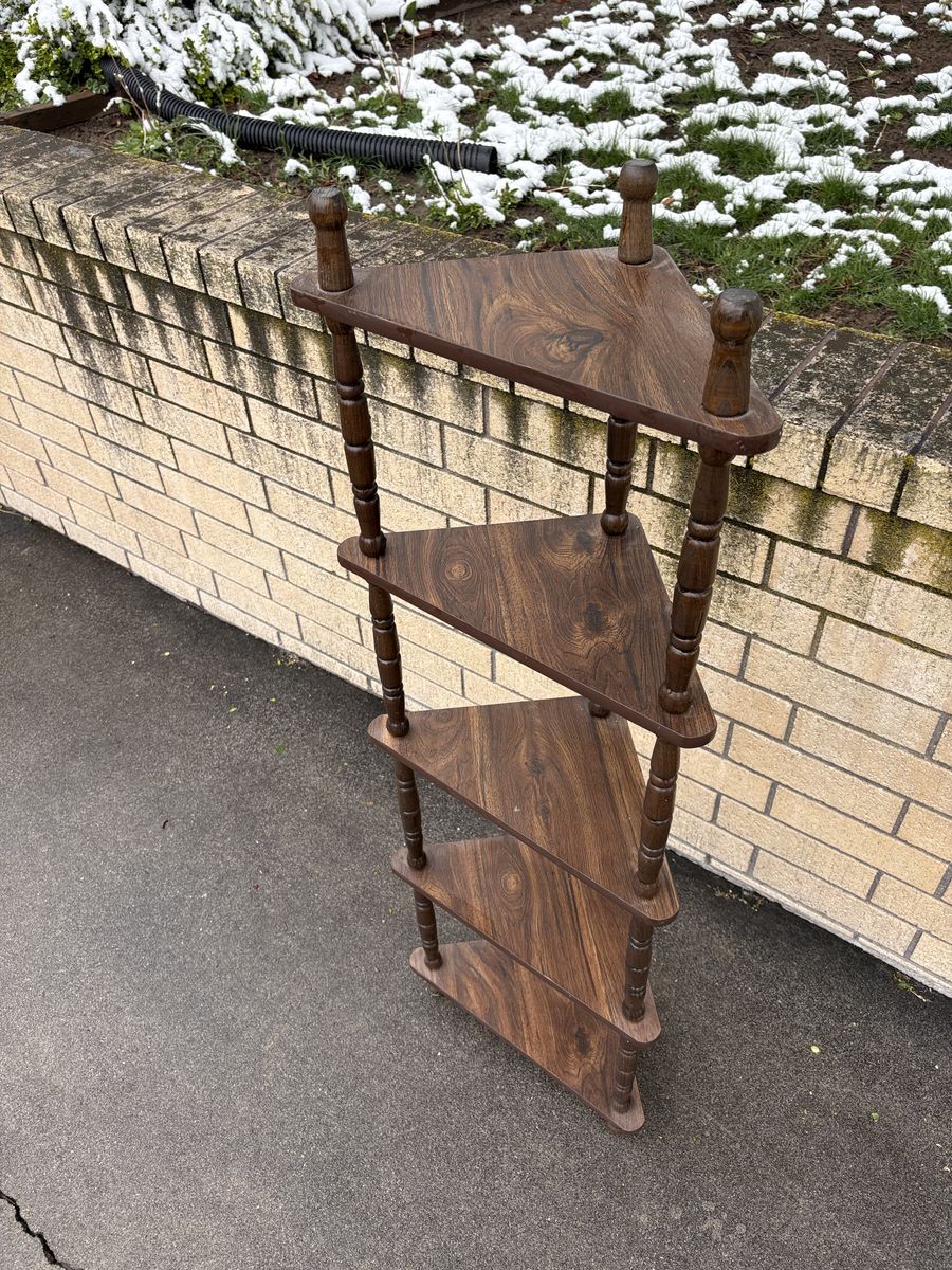 Fantastic Mid Century corner spindle shelf floor shelving Mid Century Modern MCM Shelves