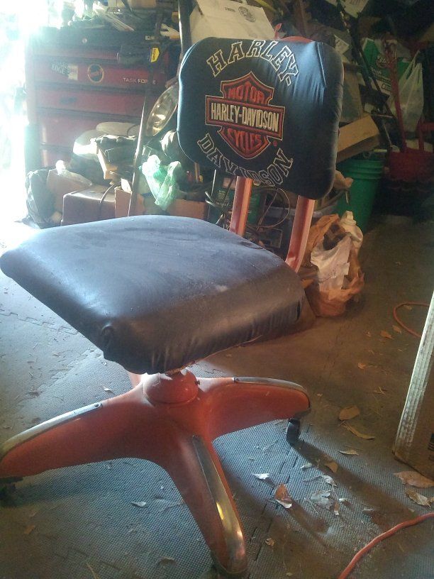 Harley Davidson swivel chair, and outdoor bar/loun