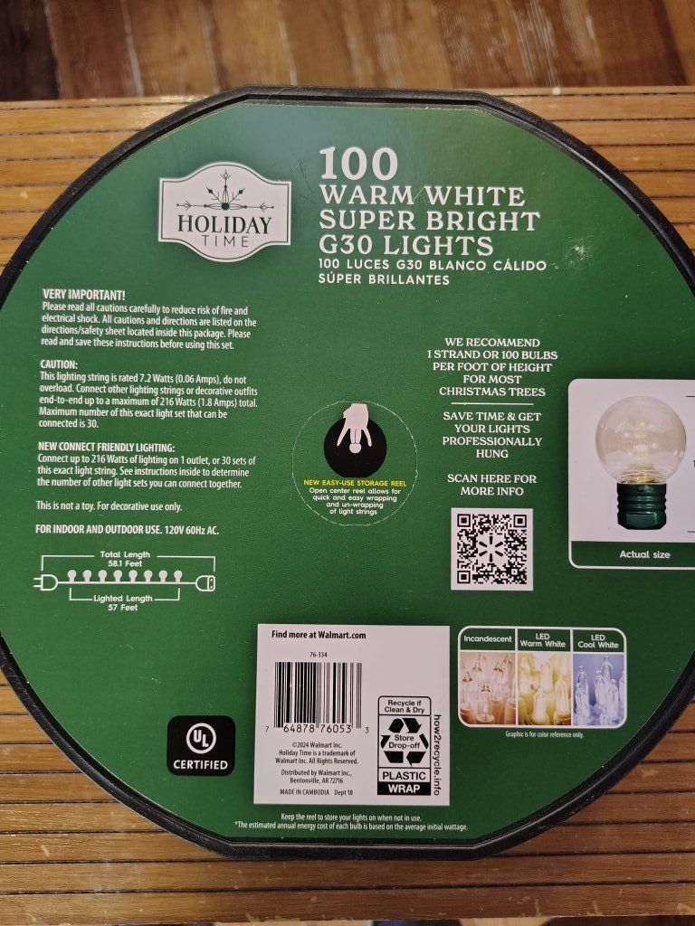 white Christmas lights