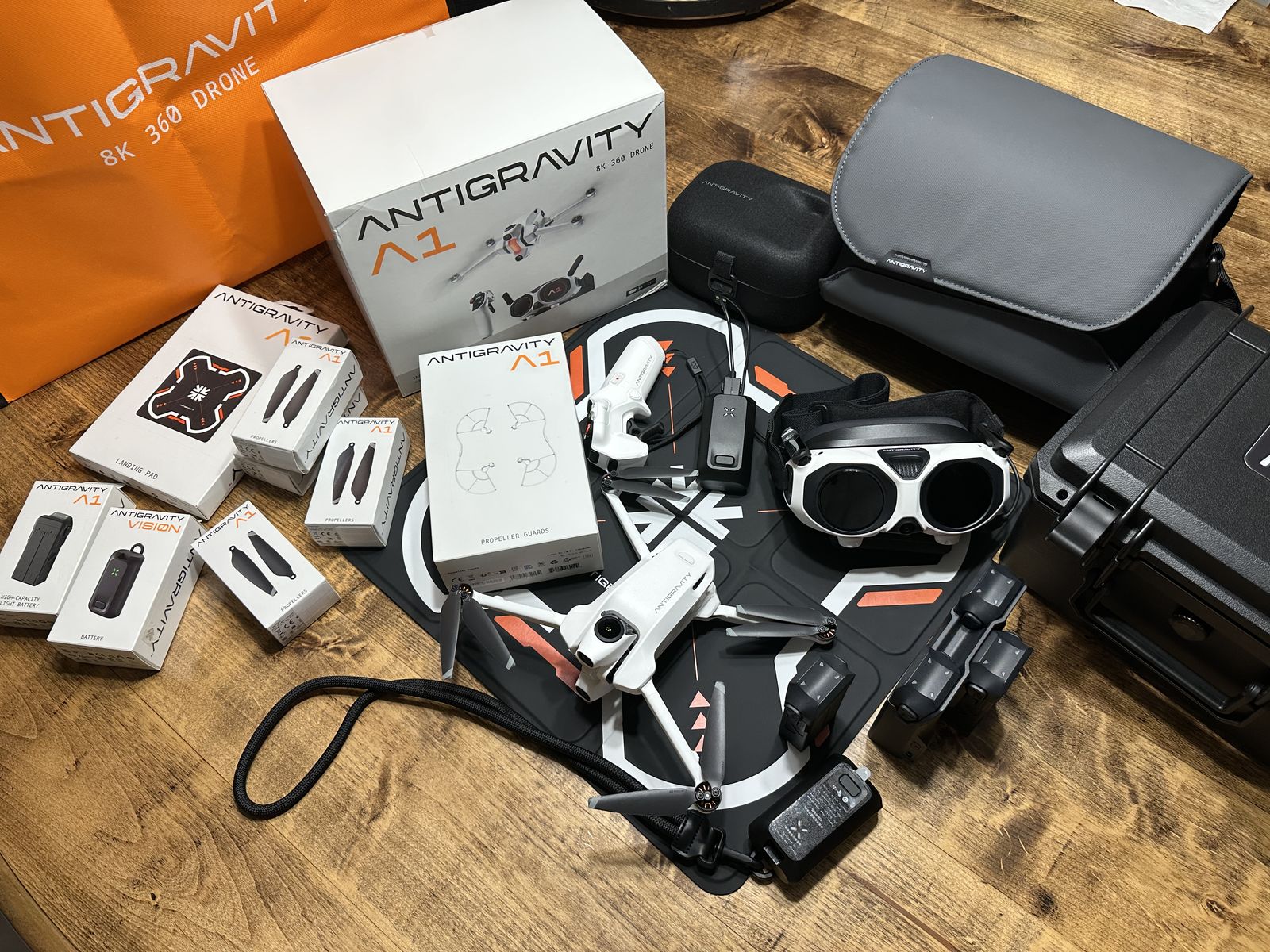 Antigravity A1 8K-360 Infinity Bundle Drone plus extra batteries etc, like NEW.