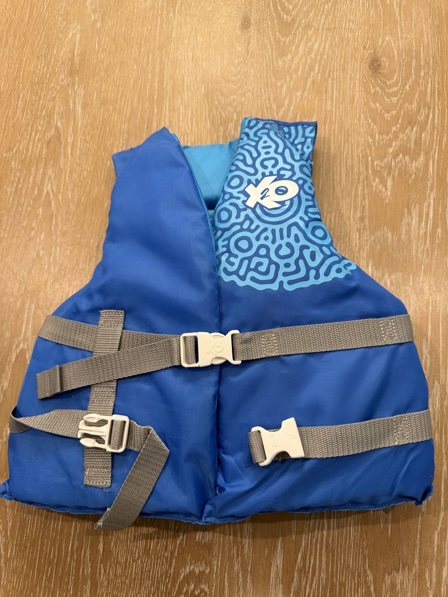 X2O Life Vest Blue Swim Safety Jacket Adjustable Buckles