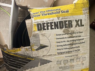 Weather Defender XL Garage Door Threshold Seal - Keeps Garage Dry & Clean, Easy Fit