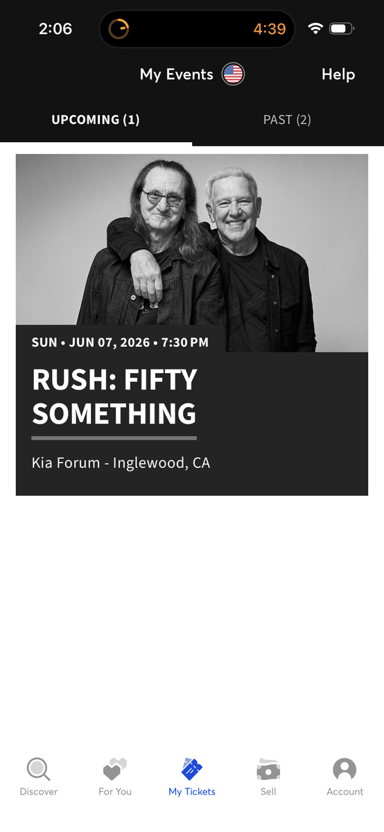 3 Rush tickets—June 7, 2026