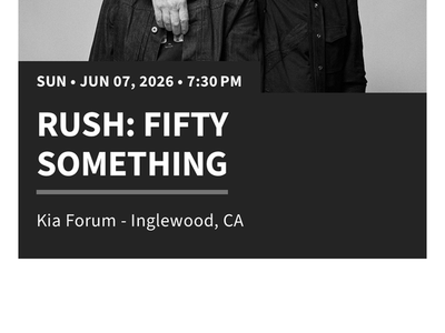 3 Rush tickets—June 7, 2026