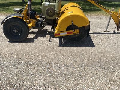 Sweepster 72" Tow-Behind Power Sweeper / Broom with Engine - Yellow