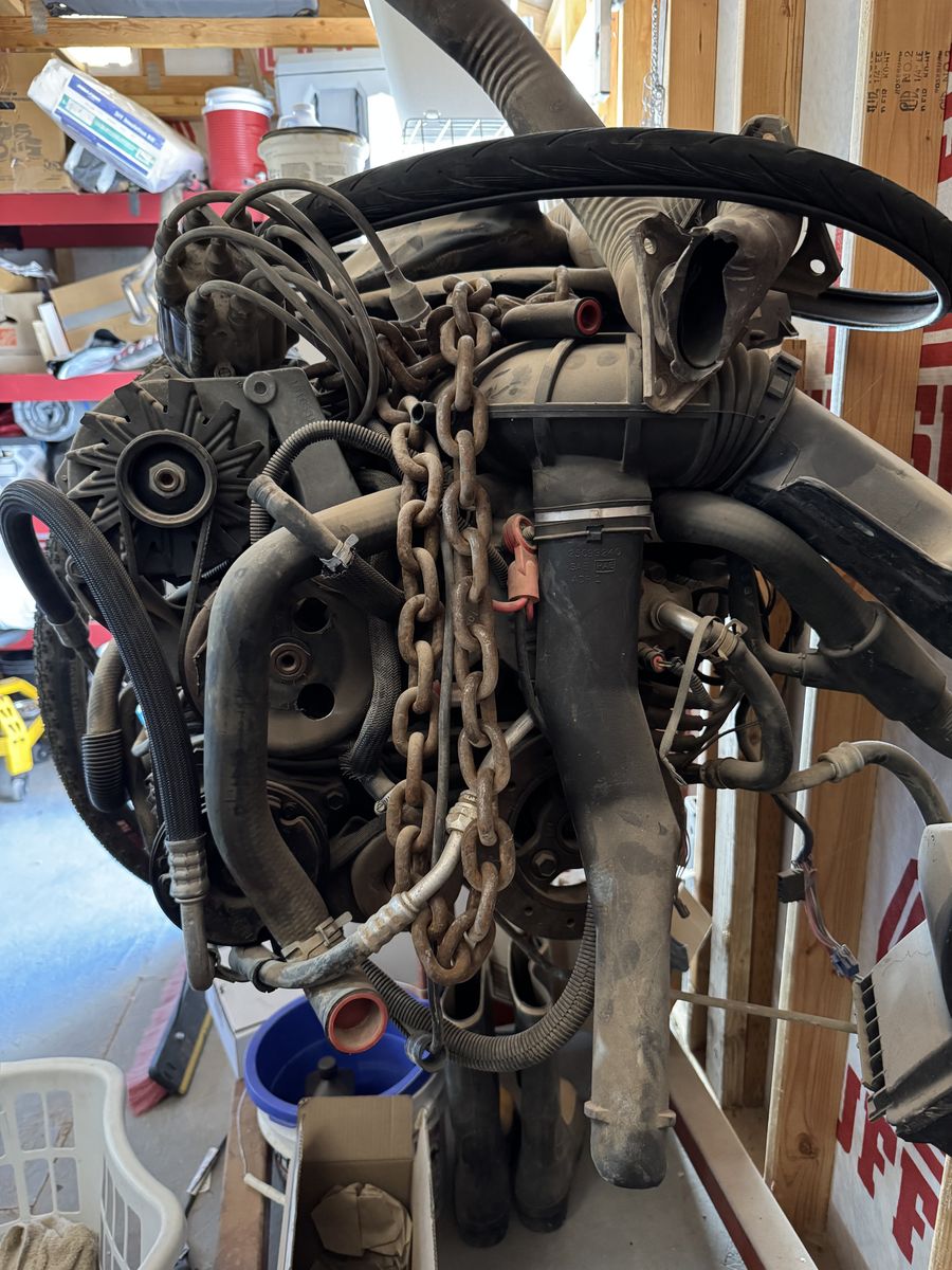 1993 Chevy Camaro tune port engine with computer and wiring.