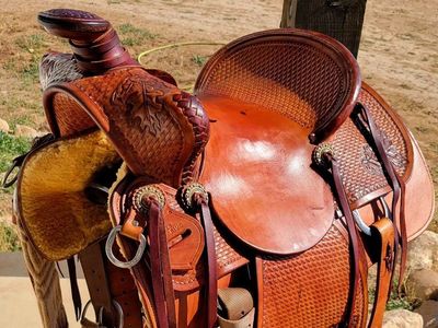 15" Rafter Five Beartrap Ranch Saddle/Pad/Collar--Rafter 5