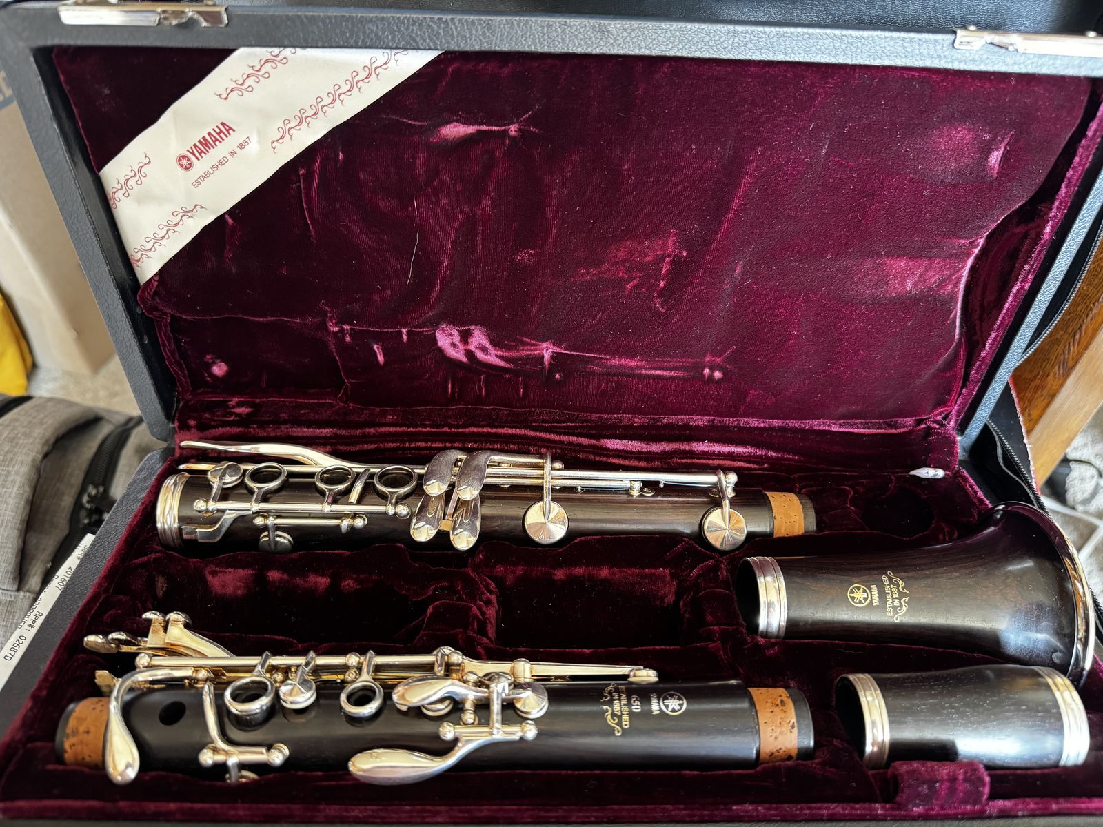 Yamaha 650II clarinet with Vandoren M30 mouthpiece