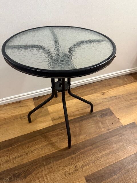 Glass and Metal indoor/Outdoor Table