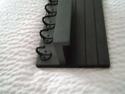 Wall mount wood shelf and key rack black