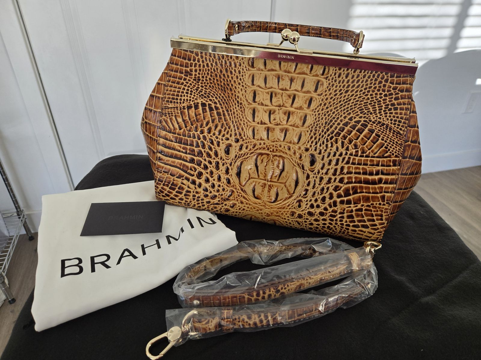 Brahmin Juliette Toasted Melbourne Purse NWT
