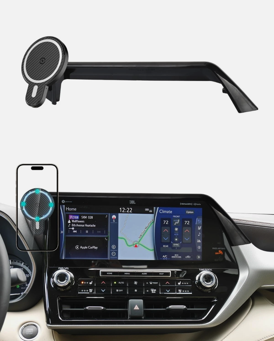 MagSafe Car Phone Mount Charger Toyota Highlander 2020-2025 12.3" 15W Wireless