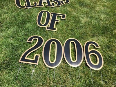 Class of 2006 Reunion Yard Sign 20 year reunion- Black & Gold Outdoor Decor