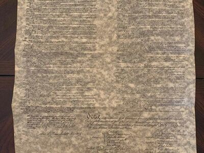 U.S. Constitution Reproduction Antiqued Parchment