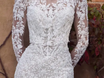 CALLA BLANCE 125243 size 12, ivory/light nude wedding dress