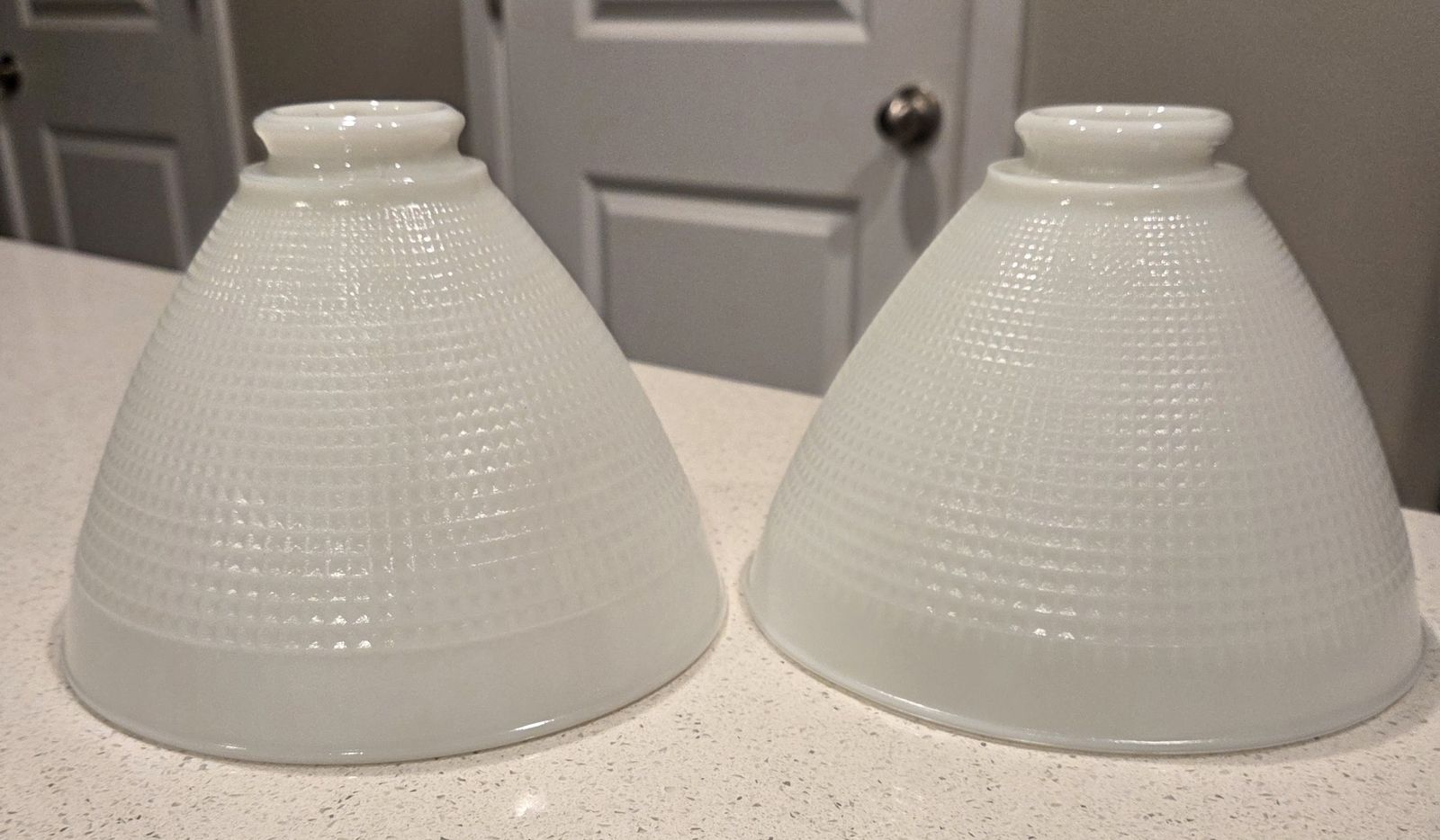 VTG Corning Milk Glass Lamp Shades