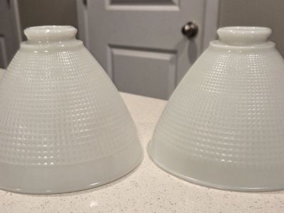 VTG Corning Milk Glass Lamp Shades