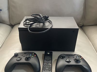 Xbox Series X 1TB Console with Two Black Wireless Controllers - 4K, Ray Tracing, Fast Loading