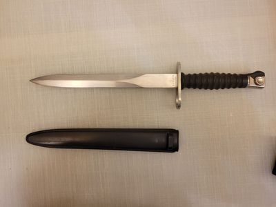 Swiss Military M1957 STG57 Bayonet with Scabbard Original Swiss Army