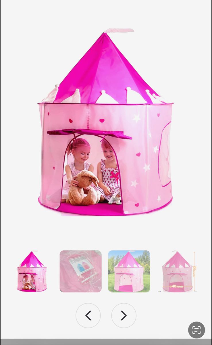Glow in the dark princess tent