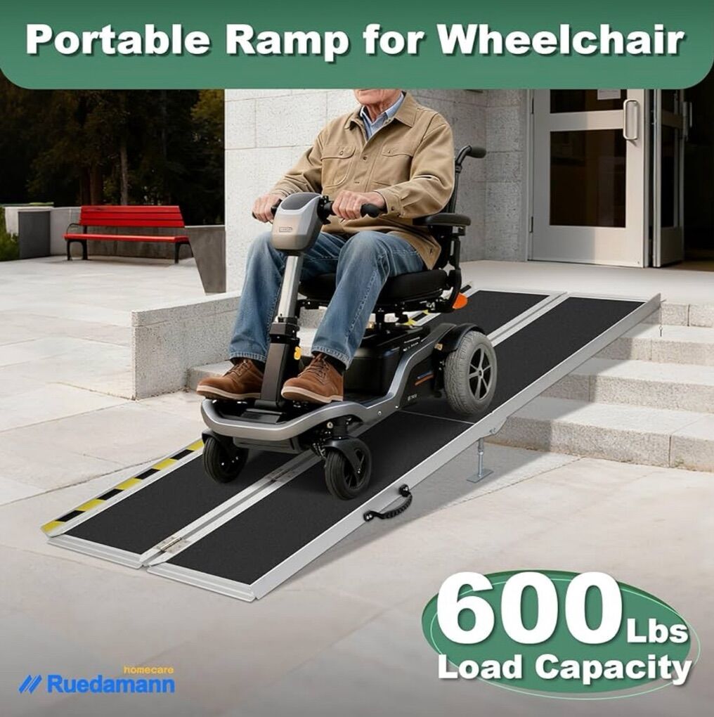 New 10'L Wheelchair Ramp, 600Lbs Capacity