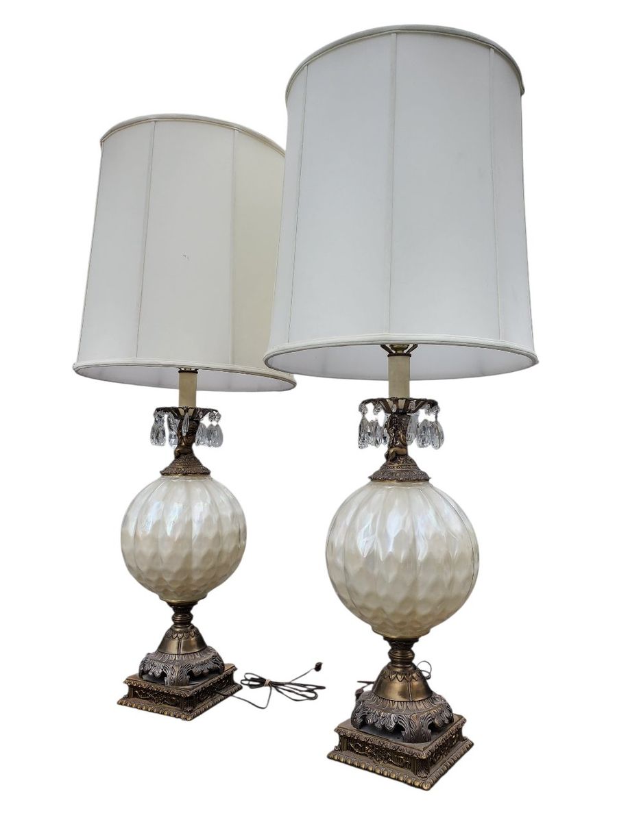 Gorgeous Pair of Hollywood Regency Table Lamps