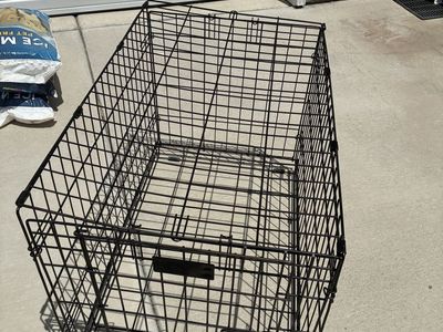 30” medium dog crate kennel folding wire pet cage