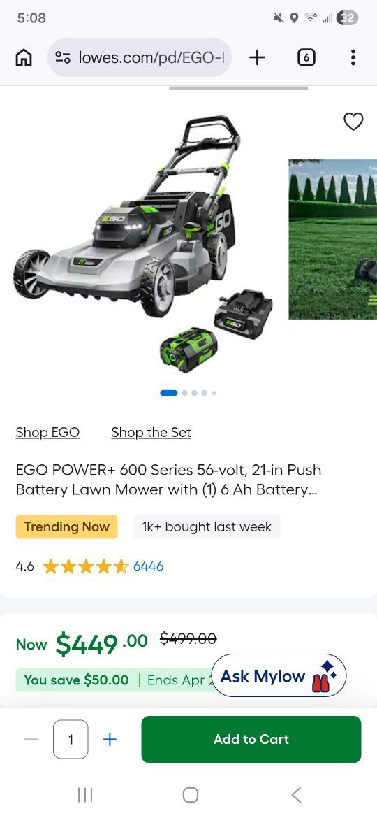EGO Power+ 600 Series Mower