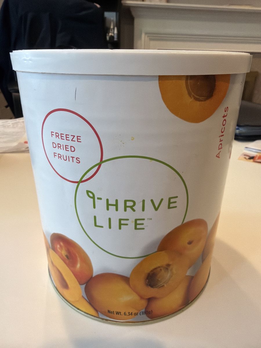 Freeze dried apricots, food storage