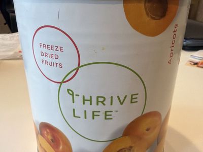 Freeze dried apricots, food storage