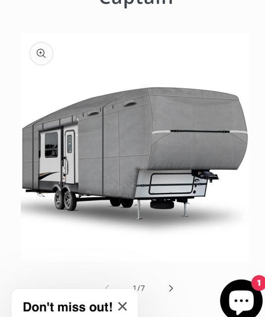 28-31' FIFTH WHEEL COVER , USED 1 SEASON