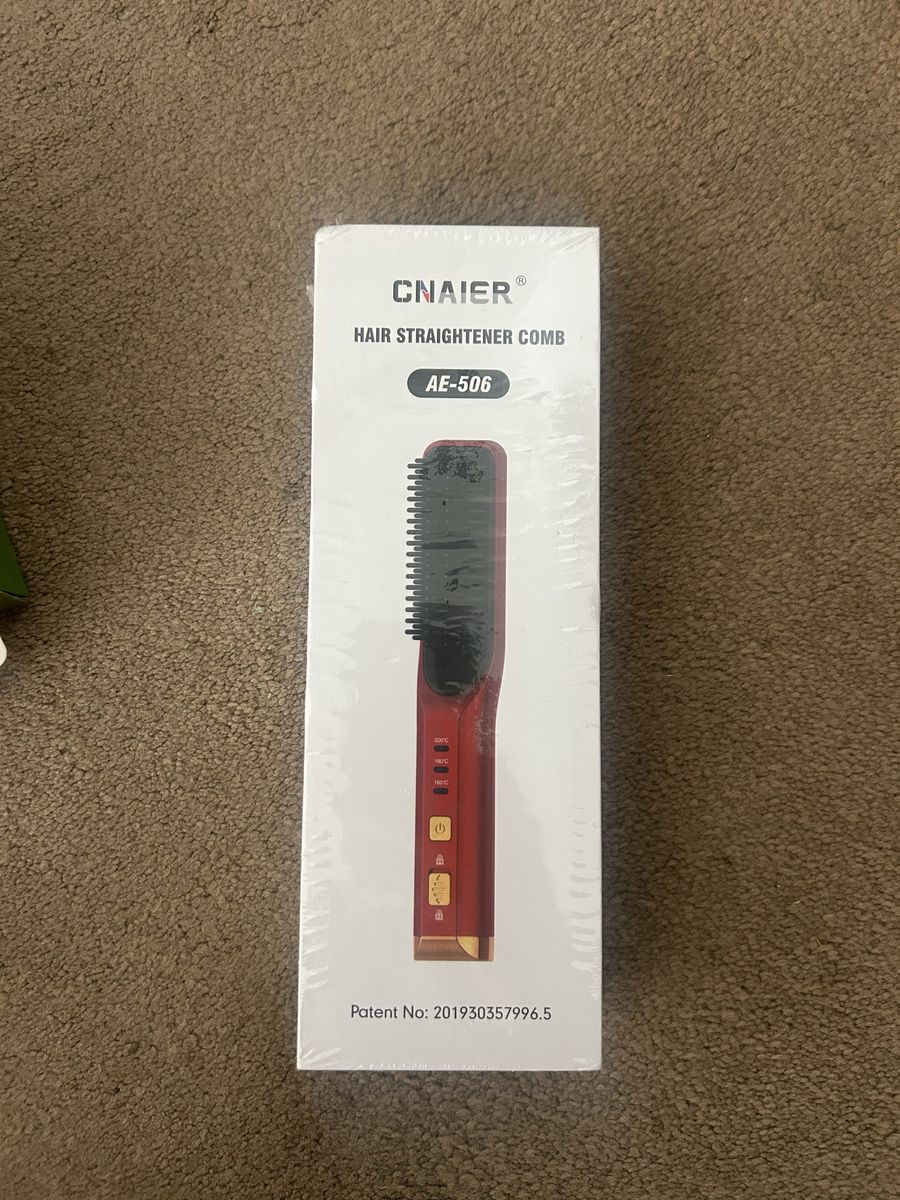CNAIER AE-506 Portable Hair Straightener Comb USB Charging 3 Heat Settings