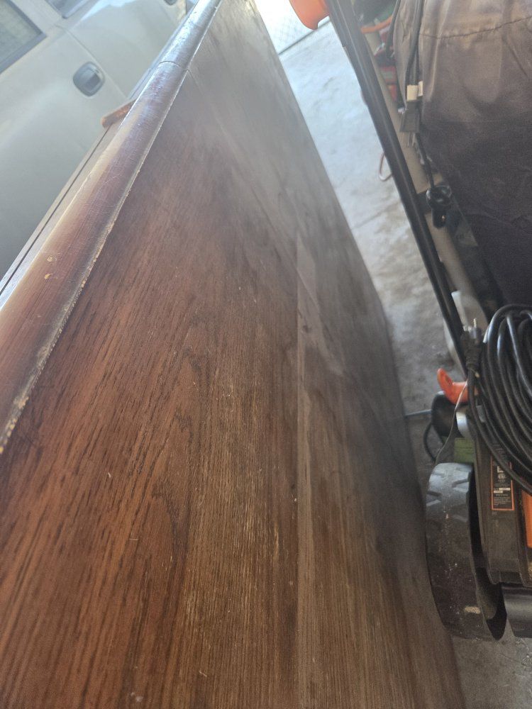 Vintage Wooden Dining Table Top with Extension Leaf
