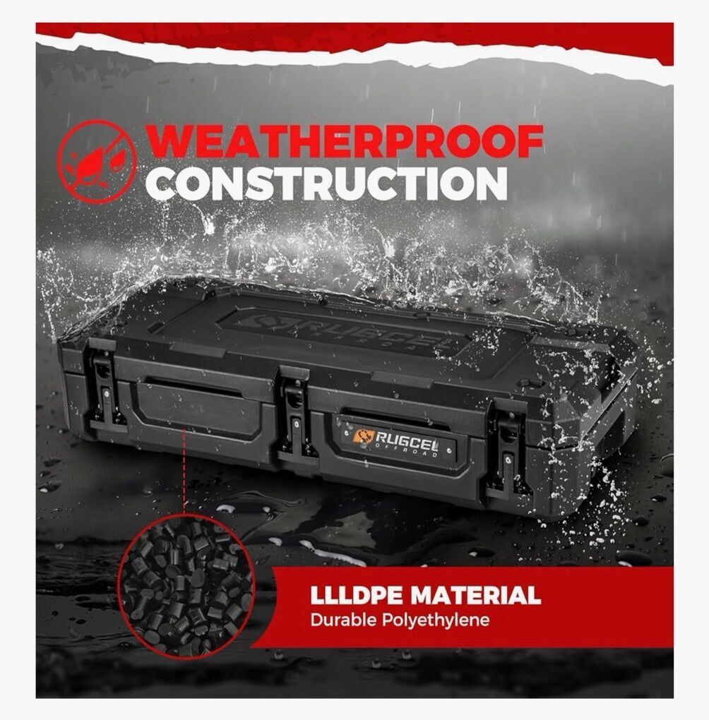 $101 LESS THAN AMAZON! BRAND NEW- RUGCEL 98L Heavy Duty Overland/Off-Road Waterproof Storage Box/Toolbox/Cooler (2 AVAILABLE)