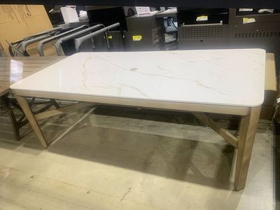 Faux Marble Top Modern outdoor patio dining table brand new in box never used