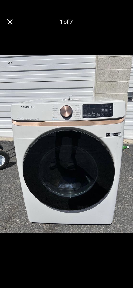 Samsung DVE45R6100W electric dryer, 7.5 cu. ft. capacity