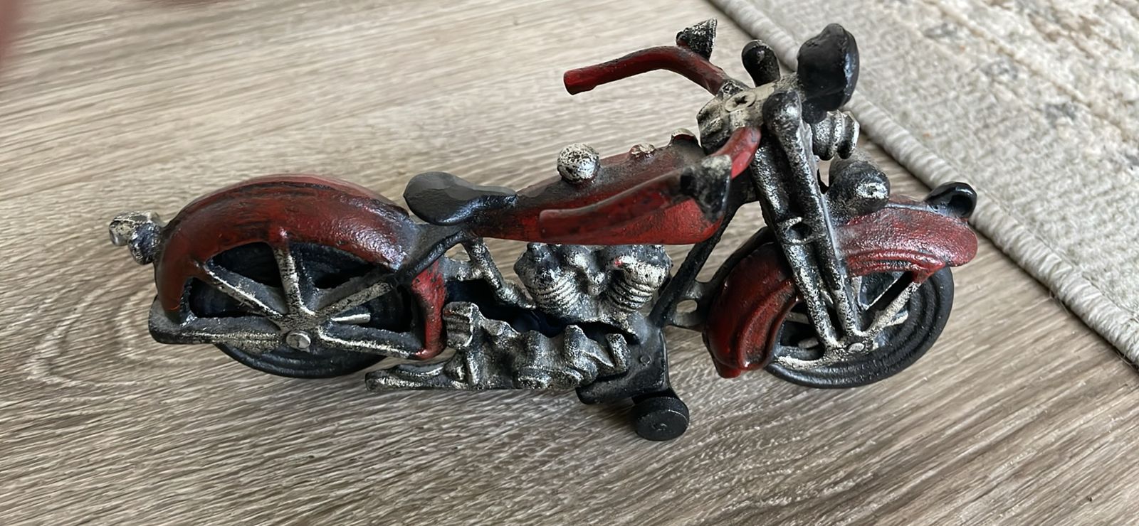 8” Vintage Harley motorcycle cast iron metal collectors bike
