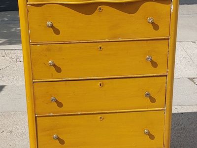 Antique Tallboy Dresser 5 Drawer